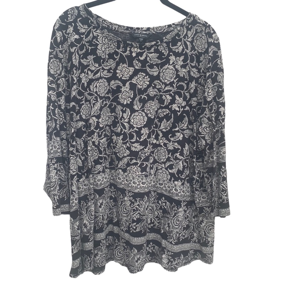 Lucky Brand women’s top 2X  floral office festival chic